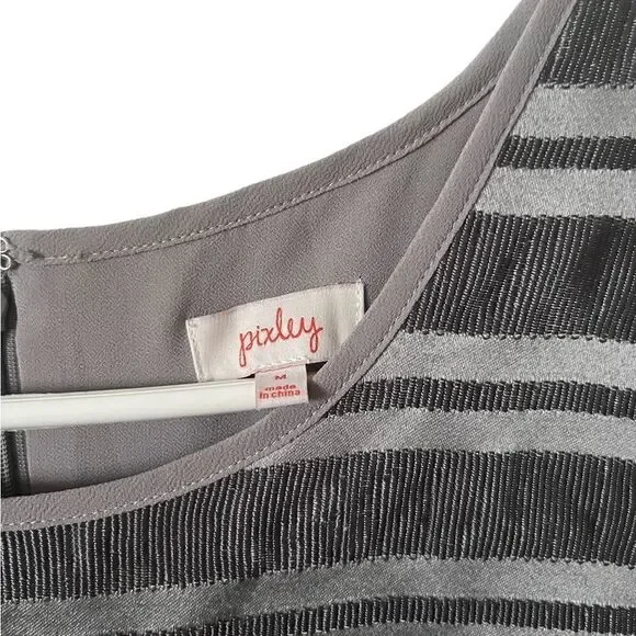 Pixley Silver Striped Dress - Picture 2 of 11